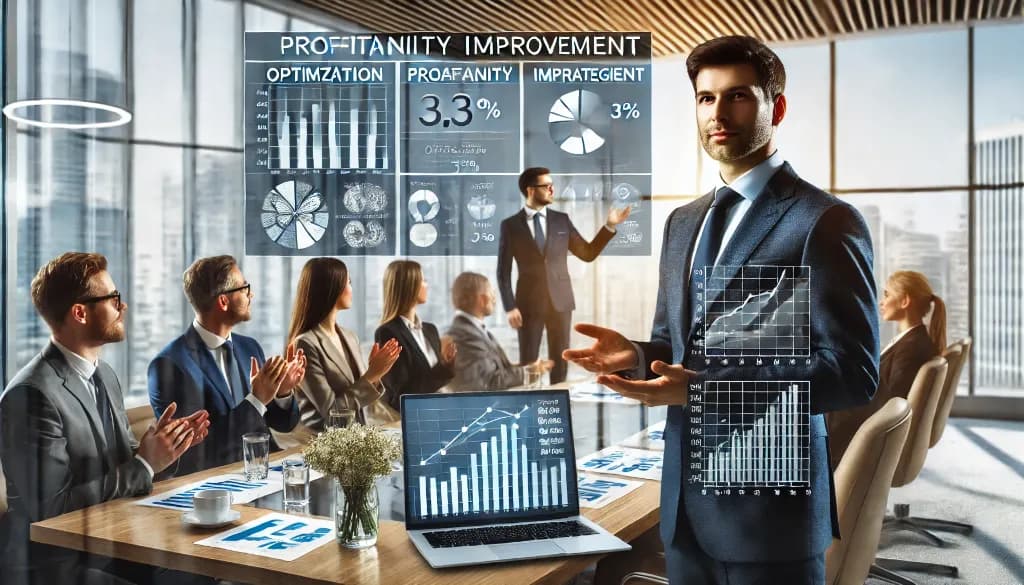 Business consultant analyzing financial data Business consultant analyzing financial data